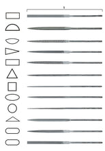 Load image into Gallery viewer, GLARDON VALLORBE LA2484-2 Needle File Set of 12