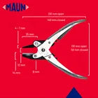 Load image into Gallery viewer, MAUN ROUND AND FLAT NYLON JAWS PARALLEL PLIER 140 MM 4773-140
