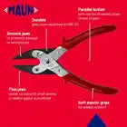 Load image into Gallery viewer, MAUN THIN JAWS PARALLEL PLIER 160 MM 4880-160