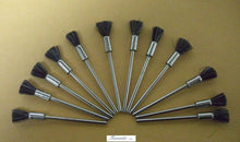 Load image into Gallery viewer, MOUNTED END BRISTLE Brush 3/16" Ferrule 1/4" Trim 3/32" Shank Soft Pack Of 12