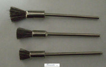 Load image into Gallery viewer, MOUNTED END BRISTLE Brush 3/16" Ferrule 1/4" Trim 3/32" Shank Soft Pack Of 12