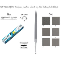 Load image into Gallery viewer, GLARDON-VALLORBE 6" Half-Round Slim Precision Files - Lp1566