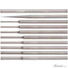 Load image into Gallery viewer, GRS® Tools 022-854 C-Max Carbide Stepped Blank Round Graver Set of 10