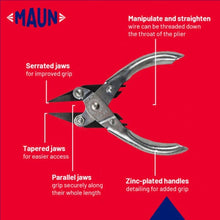 Load image into Gallery viewer, MAUN PARALLEL SNIPE Nose Chain Serrated Plier 5" (125mm) 4330-125