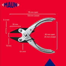 Load image into Gallery viewer, MAUN PARALLEL PLIERS Flat Serrated Nose Jaws Compound Action 160mm 140mm 125mm