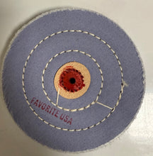 Load image into Gallery viewer, 5" X 40 PLY BERRY PURPLE BUFF WHEEL FOR PLATINUM POLISHING MADE IN USA
