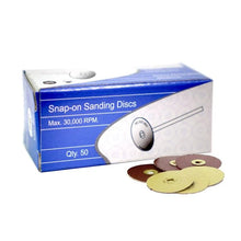 Load image into Gallery viewer, ADALOX 7/8" BRASS CENTER SANDING DISC-COARSE MEDIUM OR FINE BX/50
