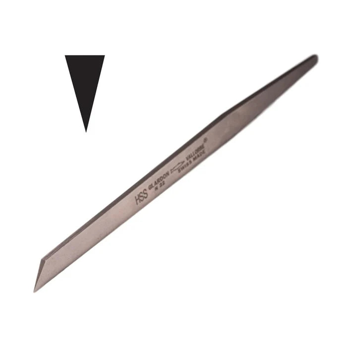 GLARDON-VALLORBE LO0406-HSS KNIFE TRADITIONAL GRAVERS-1.8MM TO 2.6MM