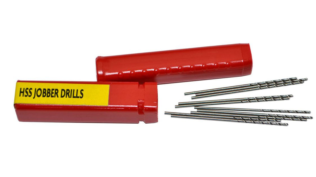 TWIST DRILL HSS Bits All Sizes (52-80) (.34mm - 1.61mm) Pack Of 10 Jobber Drills