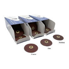 Load image into Gallery viewer, ADALOX 7/8" BRASS CENTER SANDING DISC-COARSE MEDIUM OR FINE BX/50
