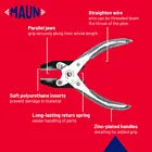 MAUN SOFT NYLON PLASTIC JAWS FLAT NOSE PARALLEL PLIER 140 mm 4874-140