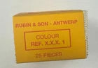 RUBIN & SON XXX.1 WHITE OUTER, 3 DK BLUE INNER 8CM X 4.5CM PARCEL PAPER-PKG/25