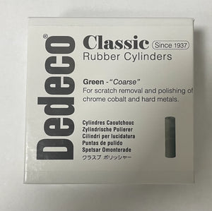 DEDECO CLASSIC GREEN RUBBER CYLINDERS 15/16" X 1/4"- 100/bx - 4592