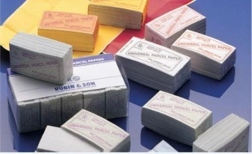 RUBIN & SON COLORED STONES 8CM X 4.5CM PARCEL PAPER-PKG/25