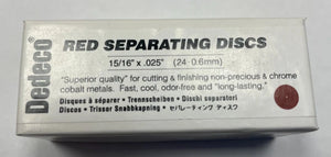 DEDECO NO. 7021 RED SEPARATING DISCS 15/16" X .025" 100/bx
