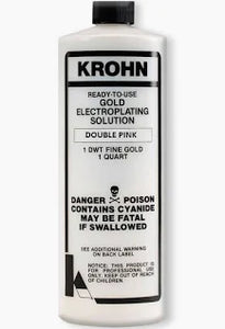 KROHN GOLD PLATING SOLUTIONS 1 QUART- DOUBLE PINK (ROSE)