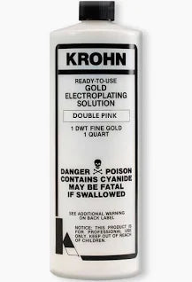 KROHN GOLD PLATING SOLUTIONS 1 QUART- DOUBLE PINK (ROSE)