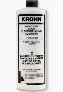 KROHN GOLD PLATING SOLUTIONS 1 QUART- TRIPLE PINK (ROSE)