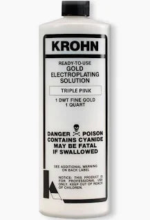 KROHN GOLD PLATING SOLUTIONS 1 QUART- TRIPLE PINK (ROSE)