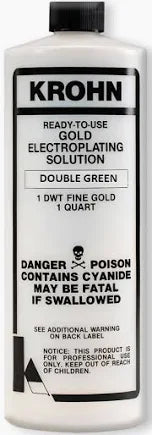 KROHN GOLD PLATING SOLUTIONS 1 QUART- DOUBLE GREEN
