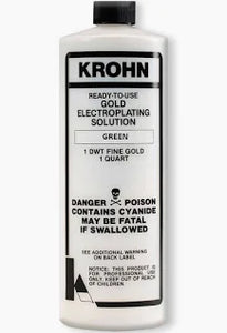 KROHN GOLD PLATING SOLUTIONS 1 QUART- GREEN