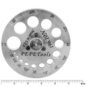 PEPE TOOLS Disc Cutter Premium Disc Cutting Set 196.10A f/ Dapping Gold and Silver