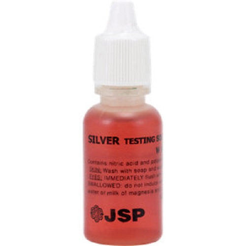JSP Jewelry Testing Acid Solution Silver Test Scrap 1/2 Fl Oz. Bottle