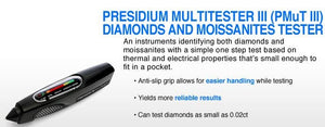 PRESIDIUM Gems Multitester III Pmut Tests Diamonds Moissanite Simulants