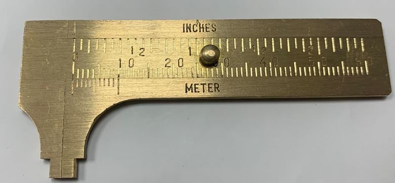 Pocket Brass Sliding Gauge 0-60mm