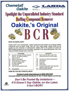 BCR OAKITE Ultrasonic Cleaning Liquid Solution Compound Remover 1 Gallon
