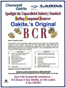 BCR OAKITE Ultrasonic Cleaning Liquid Solution Compound Remover 1 Pint