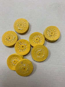 Mini Treated Yellow Polishing Baby Buff 1" Jewelry Buffing Wheel 2 Row Cotton Dental