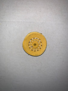Mini Treated Yellow Polishing Baby Buff 1" Jewelry Buffing Wheel 2 Row Cotton Dental