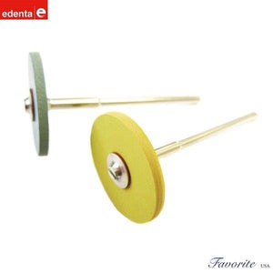 EDENTA CERAGLOSS™ Diamond 1" Diameter Silicone Rubber Wheels For Carbide Polish Set of 3