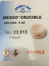 Load image into Gallery viewer, ORIGINAL WESGO CERAMIC Melting Dish Crucible For Platinum High Temp Metals 8 Oz.
