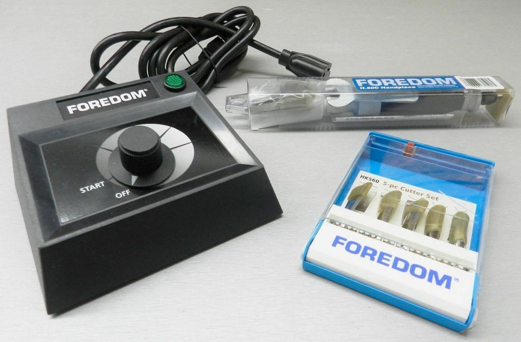 Foredom Chisel EM-50 Dial Control Kit W/ 11 Piece Chisel Set For SR Motors 110V