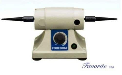 FOREDOM BENCH LATHE Compact W/2 Tapered Spindels & Adjustable Speed Control 220v