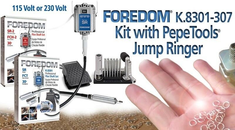 Foredom Flex Shaft Kit: SR Motor 1/6HP, FCT Foot Control, #30 Handpiece - K.8301