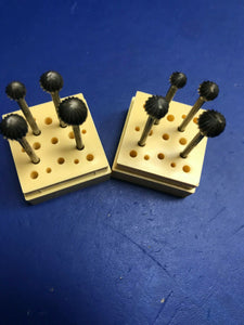 BUSCH BURS ROUND Fig. 1 Ball Set Of 4 - 5-8mm And 5.5-8.5mm Box Of 4 Original!