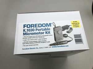 FOREDOM PORTABLE MICROMOTOR Kit K.1030, Rechargeable, Brush-Type 110v Or 220v