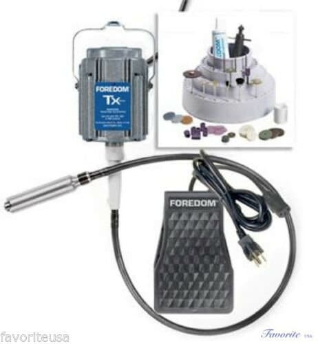 FOREDOM HIGH TORQUE Industrial Flex Shaft Motor Tx-300,1/3hp #30 Handpiece, 110v