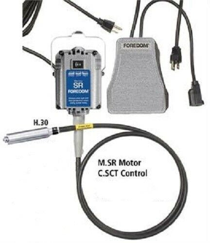 FOREDOM K.8302 M.Sr-Sct Metal Foot Pedal, #30 Handpiece, 220v 1/6 Hp 18,000 Rpm