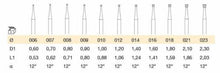 Load image into Gallery viewer, BUSCH BURS INVERTED Cone Fig. 3 Box Of 6 All Sizes From .6mm To 2.3mm Original!
