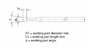 BUSCH BURS INVERTED Cone Fig. 3 Box Of 6 All Sizes From .6mm To 2.3mm