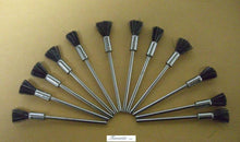 Load image into Gallery viewer, MOUNTED END BRISTLE Brush 3/16&quot; Ferrule 3/8&quot; Trim 3/32&quot; Shank Soft Pack Of 12
