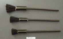 Load image into Gallery viewer, MOUNTED END BRISTLE Brush 3/16&quot; Ferrule 1/4&quot; Trim 3/32&quot; Shank Hard Pk Of 12
