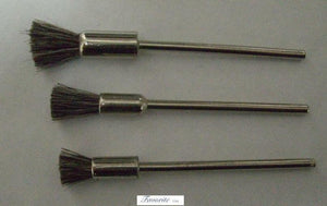 MOUNTED END BRISTLE Brush 3/16" Ferrule 1/4" Trim 3/32" Shank Soft Pack Of 12