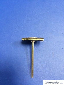 MOUNTED CHAMOIS & SOFT GREY GOAT HAIR COMBINATION 1" BRISTLE POLISHING BRUSHES