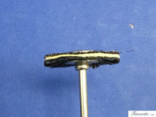 Load image into Gallery viewer, MOUNTED CHAMOIS &amp; SOFT GREY GOAT HAIR COMBINATION 1&quot; BRISTLE POLISHING BRUSHES

