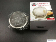 Load image into Gallery viewer, STAINLESS STEEL MESH TEA STRAINER WITH CHAIN &amp; LOCK FOR JEWELRY STONE CLEANING
